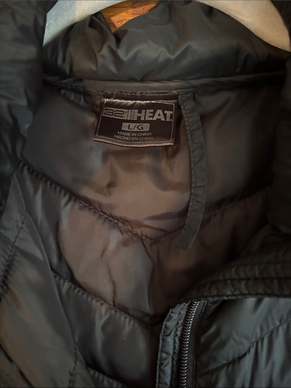 32 Degrees Black Long Quilted Hooded Puffer Coat - Picture 2 of 5